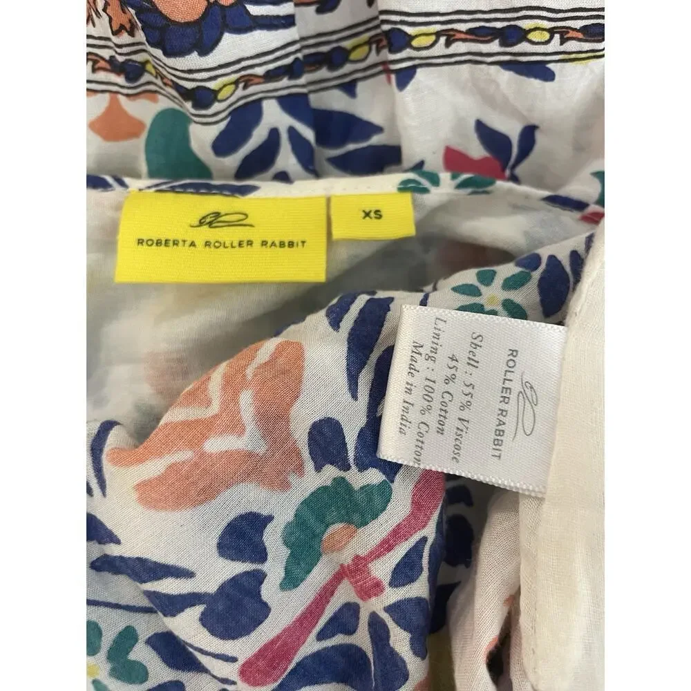 ROBERTA ROLLER RABBIT MAXI DRESS ROSETONE DAKOTA SZ XS QUIET LUXURY COTTAGECORE - Picture 3 of 16